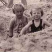 Bob (right) on the beach in Marseilles. Circa 1940-41.