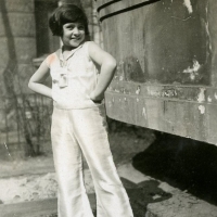Eva posing in a sailor's costume. May 1931.