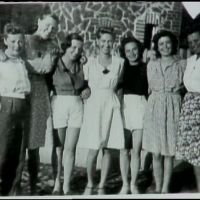 Vera and friends, 3 months after liberation.