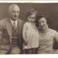 Joe's father Edwin, mother Berta, and sister Rose, 1935.