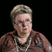 Ann Birulin giving her testimony, 1990 