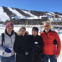 Agi, her nephew Larry, his wife Lynn, and her grandson Ethan, 2016, Toronto.