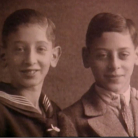 Martin's Bar Mitzvah 13 years old, Martin left, brother Hans right.