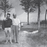 Robert after the war with his father.