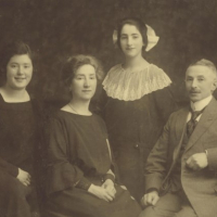 Ada's mother Marie with her sister Rhea and her parents, 1923.