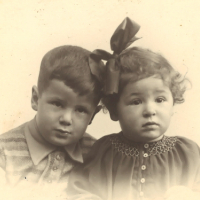 Leo (Ada's brother) and Ada, December 1929.