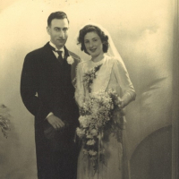 Ada and Hans wedding photo, January 28,1947.