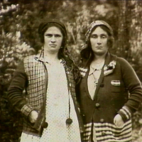 Mother, left, 29 or 30, with friend