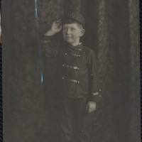 Henry dressed as elevator operator