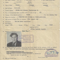 16. Fred Roer British Zone Certificate of Eligibility 1948